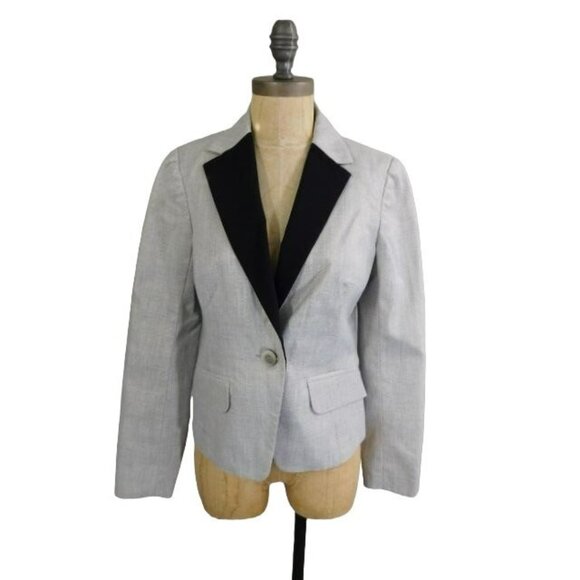 Trina Turk Size 4 Designer Dressy Shimmer Blazer Jacket - Picture 1 of 4